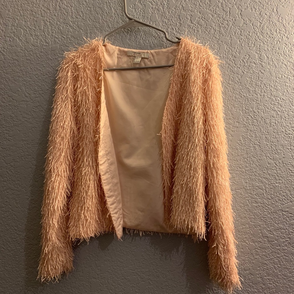 Pink fringe jacket